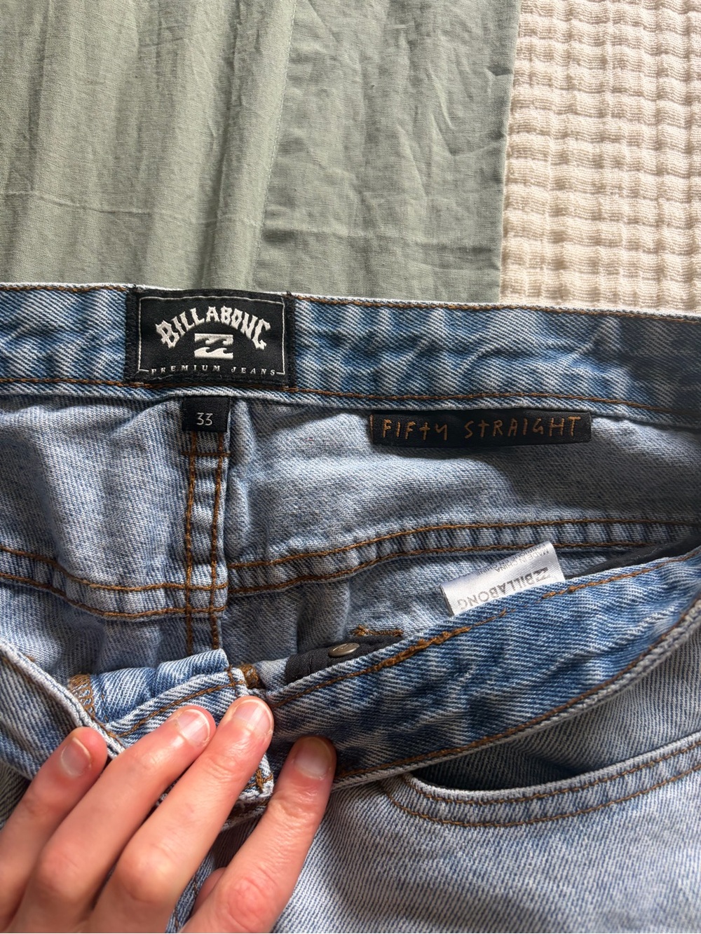 Billabong Light Blue Men's Straight Jeans - Picture 2 of 2